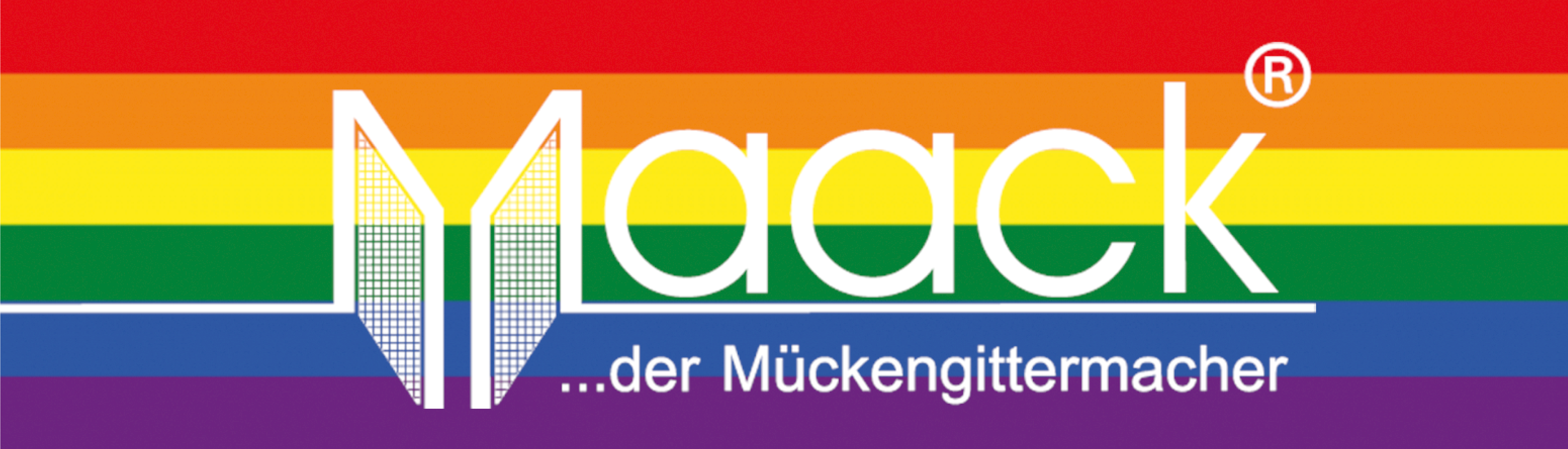 Regenbogen Logo Maack der Mückengittermacher